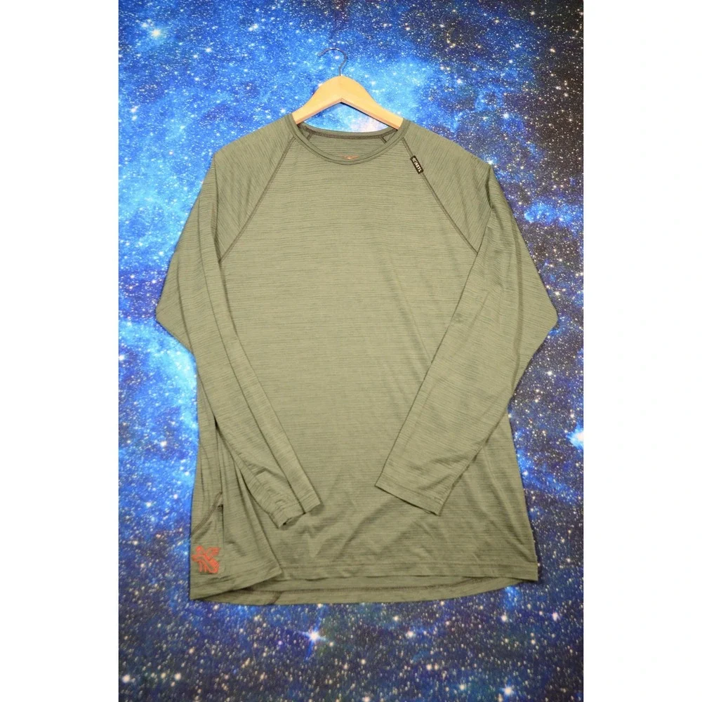KETL Shirt Mens XL Green Long Sleeve Performance Hiking Jersey Tee Lightweight